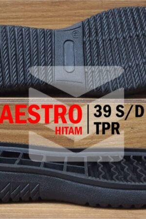 Sol Sepatu Casual Pria MaestroTPR Hitam