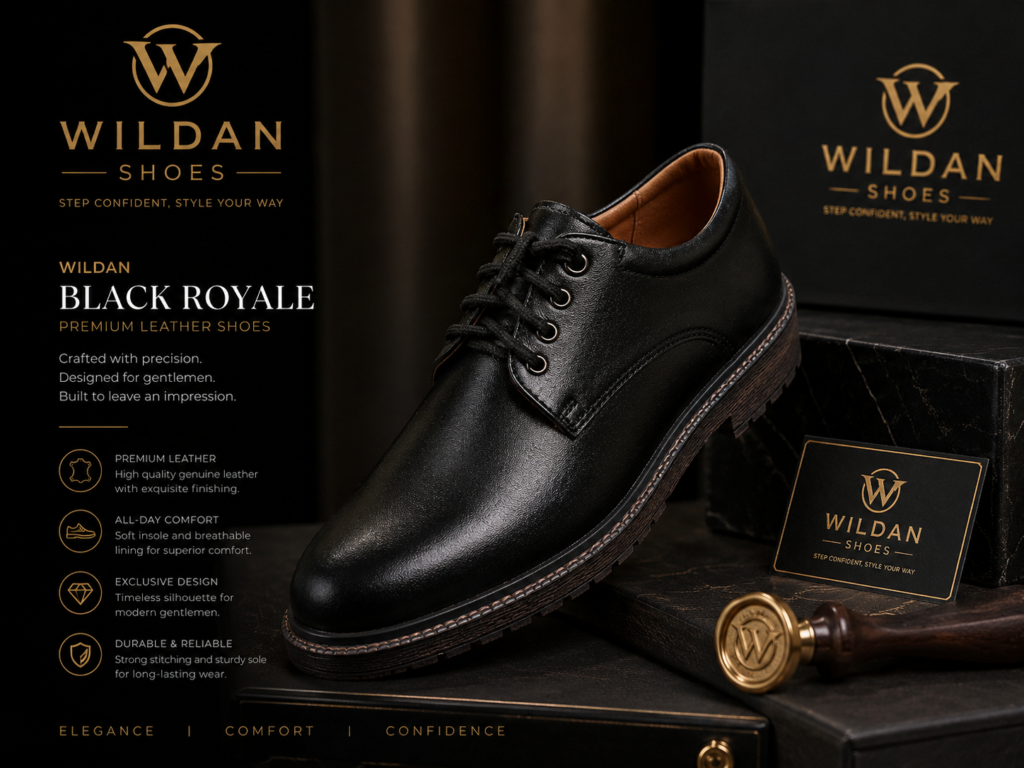 Wildan Black Royale Sepatu Formal Pria Premium – Elegant Luxury Style