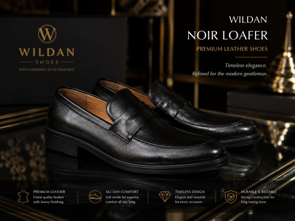 Wildan Noir Loafer  Sepatu Loafers Pria Premium – Elegant Black Luxury Style