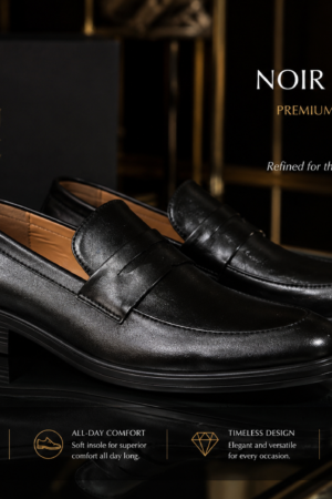 Wildan Noir Loafer  Sepatu Loafers Pria Premium – Elegant Black Luxury Style