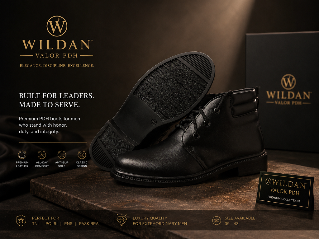 Wildan Valor PDH – Sepatu PDH Pria Premium Tactical Elegant